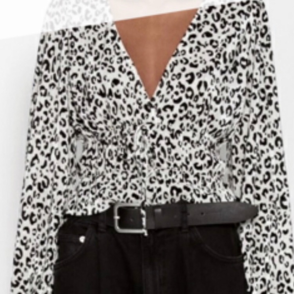 Zara Leopard Blouse